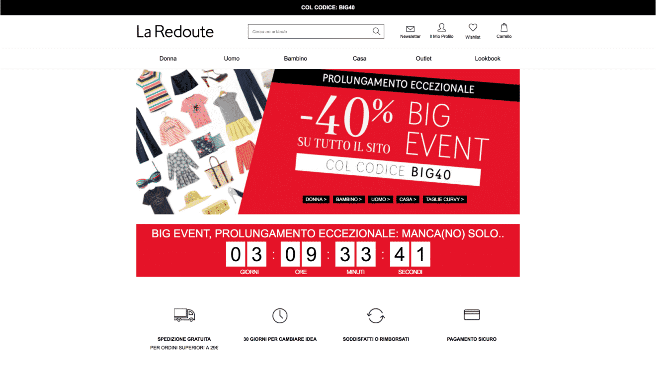 LaRedoute IT con Sconto del 40%