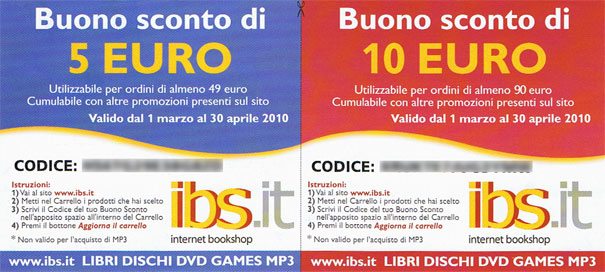 Retro del flyer di IBS.it