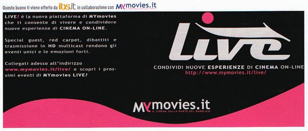 Flyer di IBS che promuove MyMovies.it