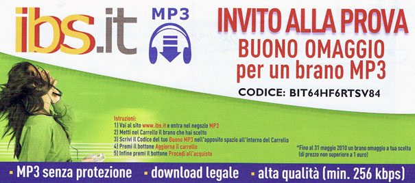 Flyer promozionale di IBS.it