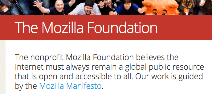 Mozilla segue la filosofia del Free Software