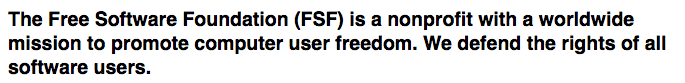 La missione della FSF è la difesa dei diritti di tutti gli utilizzatori di software
