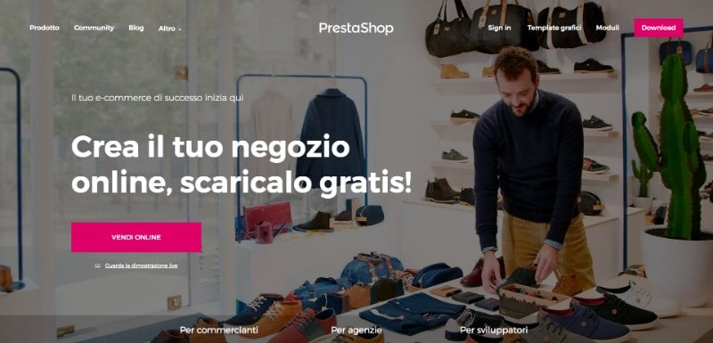 PrestaShop è una piattaforma e-commerce open source