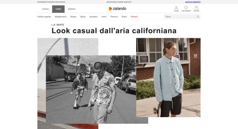 Zalando usa una piattaforma e-commerce closed source